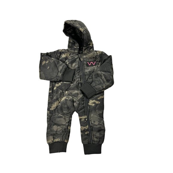 NEW Military Woobie Brothers Apparel Infant Camo Hooded Snowsuit Size 3-6M - Picture 1 of 8